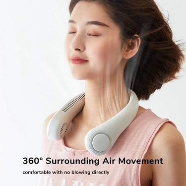 Portable Neck Fan, Hands Free Bladeless Fan, 4000 mAh Battery Operated Wearable - Epic Trends and Gifts - Neck Fan - Portable Neck Fan, Hands Free Bladeless Fan, 4000 mAh Battery Operated Wearable